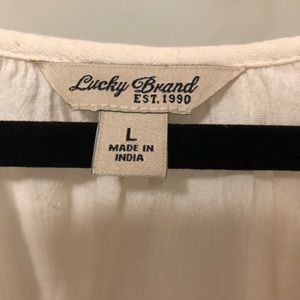 White and red lucky brand blouse